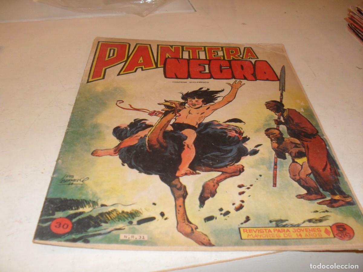 Tebeos: (ORIGINAL)PANTERA NEGRA N&ordm; 30,CON CROMOS ESTAMPAS DE AFRICA 117 AL 120,DE 65,MAGA 1965