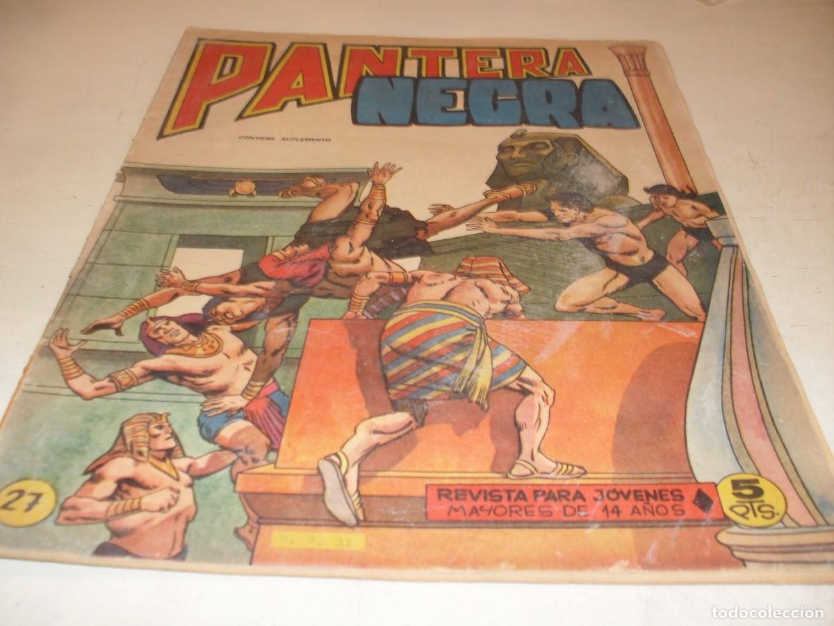 Giornalini: (ORIGINAL)PANTERA NEGRA N&ordm; 27,CON CROMOS ESTAMPAS DE AFRICA 104 AL 108,DE 65,MAGA 1965
