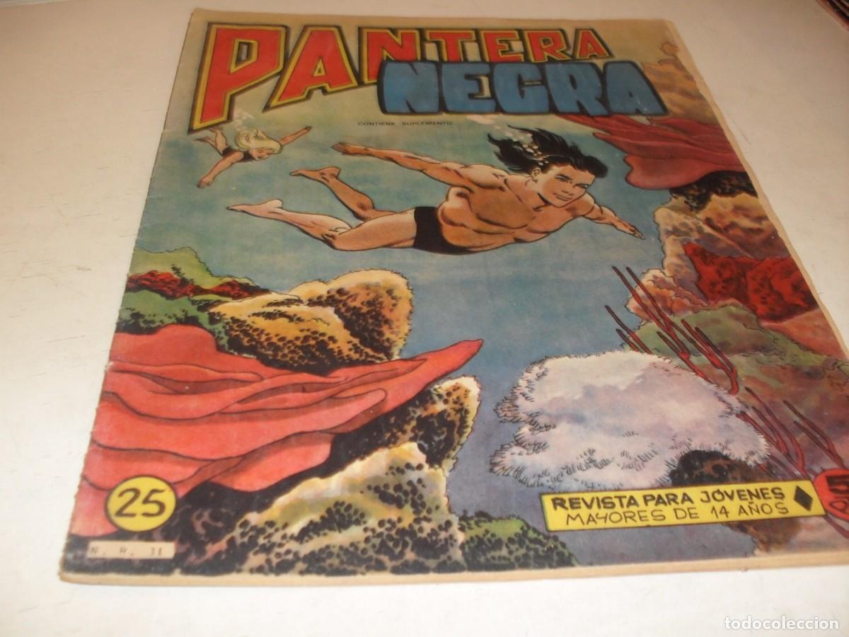 Giornalini: (ORIGINAL)PANTERA NEGRA N&ordm; 25,CON CROMOS ESTAMPAS DE AFRICA 96 AL 100,DE 65,MAGA 1965
