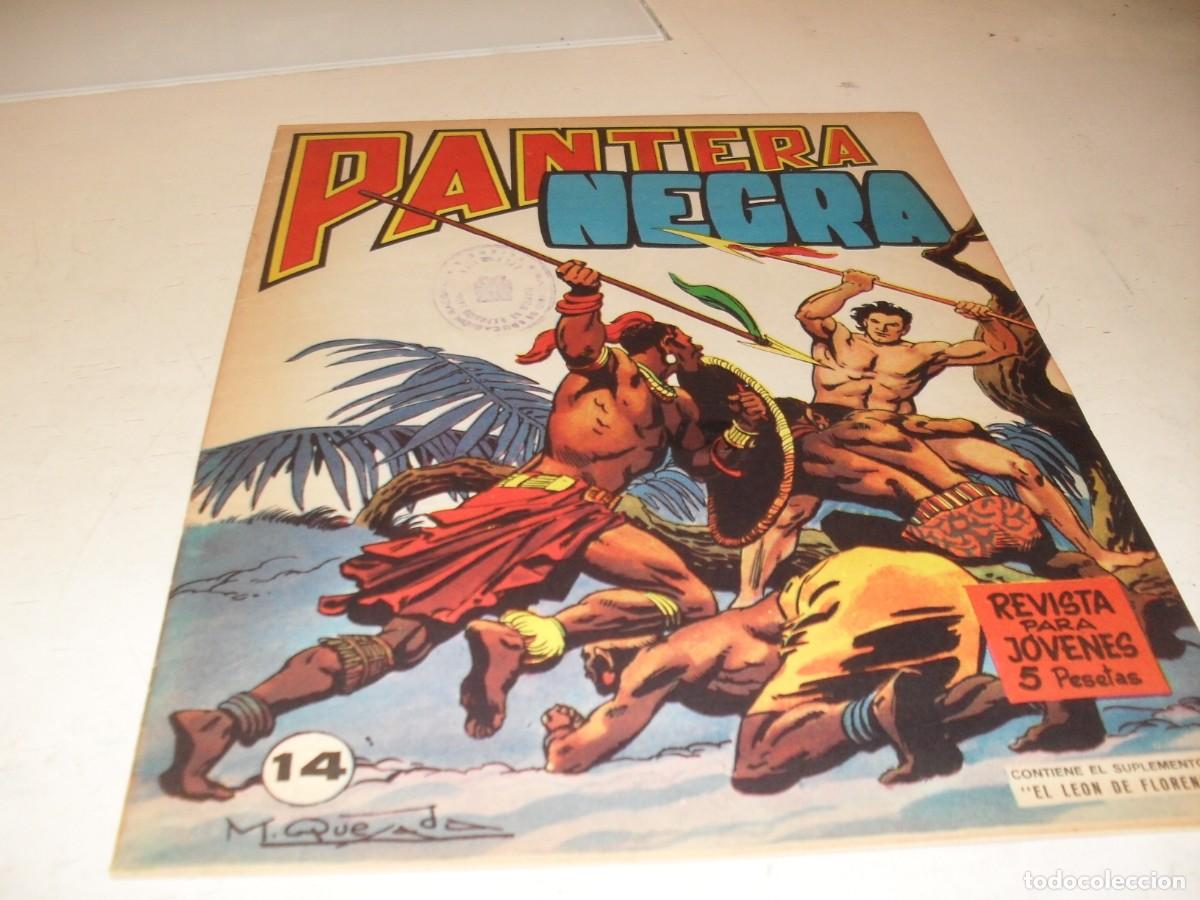 Giornalini: (ORIGINAL)PANTERA NEGRA N&ordm; 14,CON CROMOS ESTAMPAS DE AFRICA N&ordm; 53 AL 56,DE 65,MAGA 1965