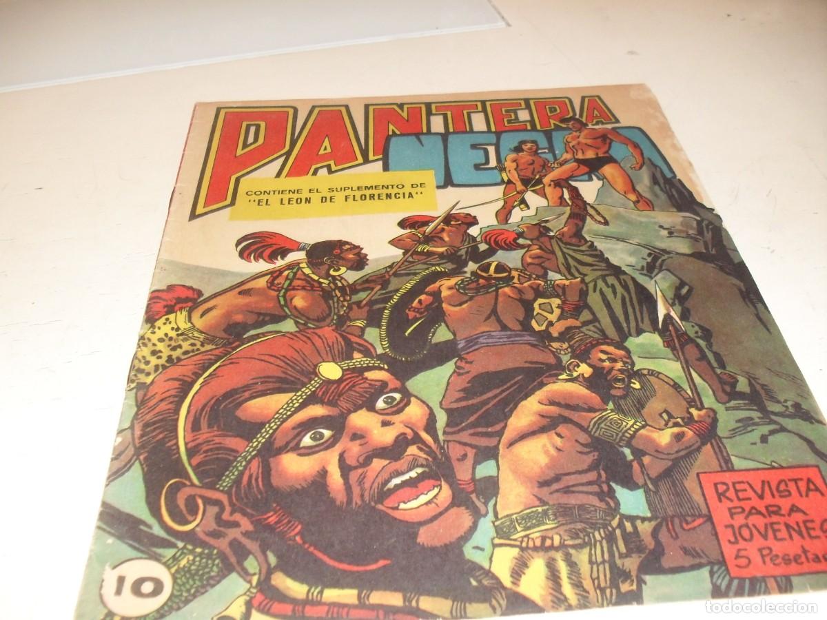 Giornalini: (ORIGINAL)PANTERA NEGRA N&ordm; 10,CON CROMOS ESTAMPAS DE AFRICA N&ordm; 37 AL 40,DE 65,MAGA 1965