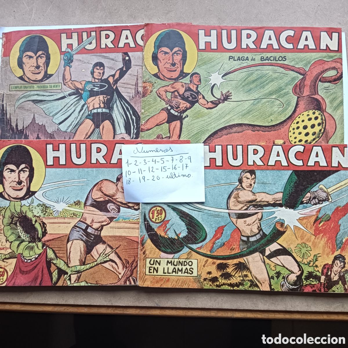 Tebeos: HURACAN LOTE DE 17 NUM EDITORIAL MAGA ORIGINAL