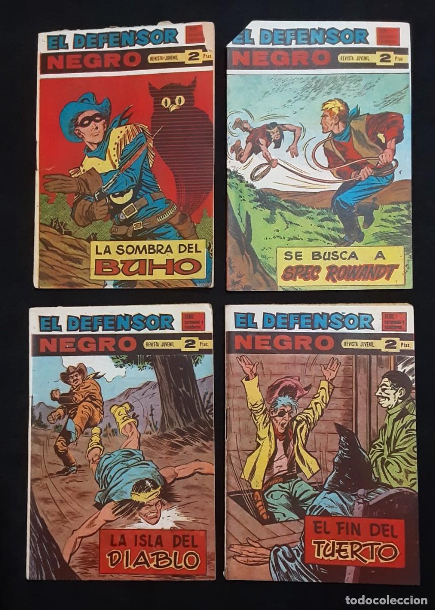 Tebeos: EL DEFENSOR NEGRO # EDITORIAL MAGA 1963 # LOTE DE 14 NUMEROS DE 15x11 CM # PAUL PAYNE