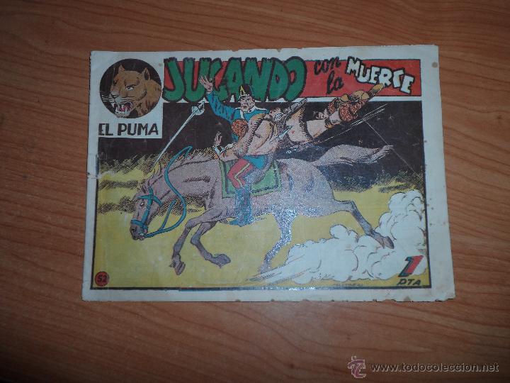 Tebeos: EL PUMA N&ordm; 52 EDITORIAL MARCO 1952 ORIGINAL - Foto 1