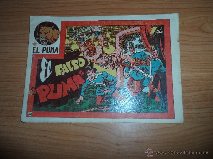 Tebeos: EL PUMA N&ordm; 32 EDITORIAL MARCO 1952 ORIGINAL - Foto 1