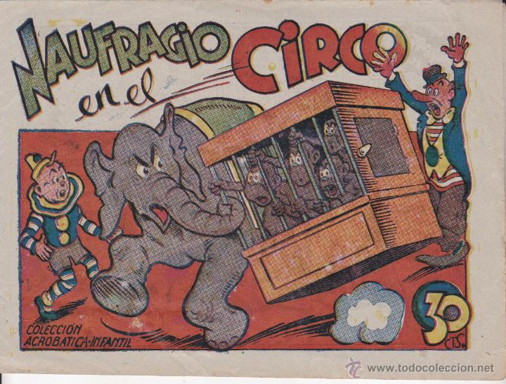 Tebeos: COMIC COLECCION ACROBATICA INFANTIL NAUFRAGIO EN EL CIRCO - Foto 1