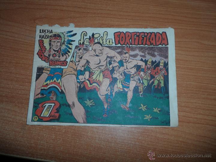 Tebeos: LUCHA DE RAZAS N&ordm; 21 EDITORIAL MARCO 1952 ORIGINAL - Foto 1