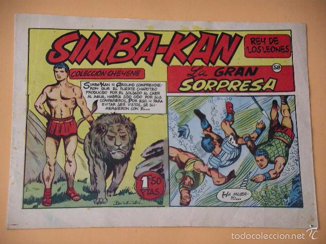 Tebeos: Simba-kan n&ordm; 58, ed. Marco, original - Foto 1