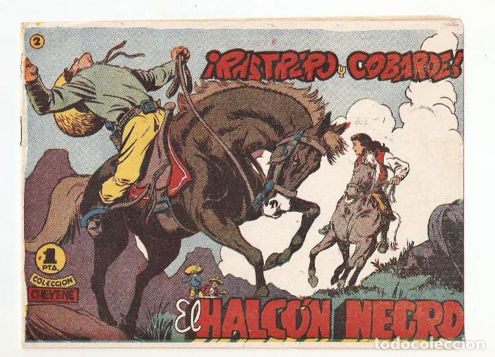 EL HALCON NEGRO Nº 2 TEBEO ORIGINAL 1959 RASTRERO Y COBARDE EDIT. MARCO BUEN ESTADO RARO LEER MIRA ! (Tebeos y Comics - Marco - Otros)