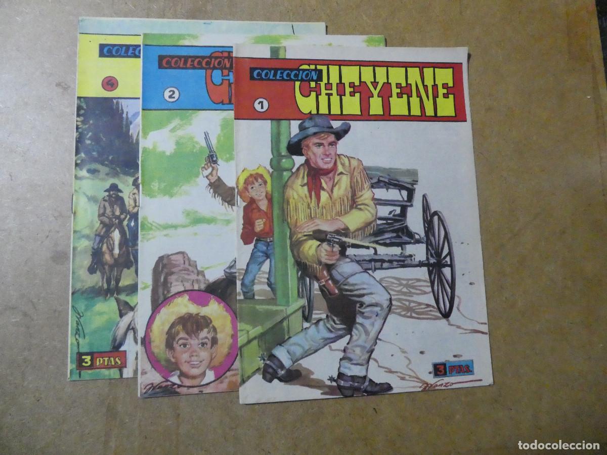 Tebeos: lote con los n&uacute;meros 1,2 y 4 de la colecci&oacute;n Cheyene de marco - Foto 1