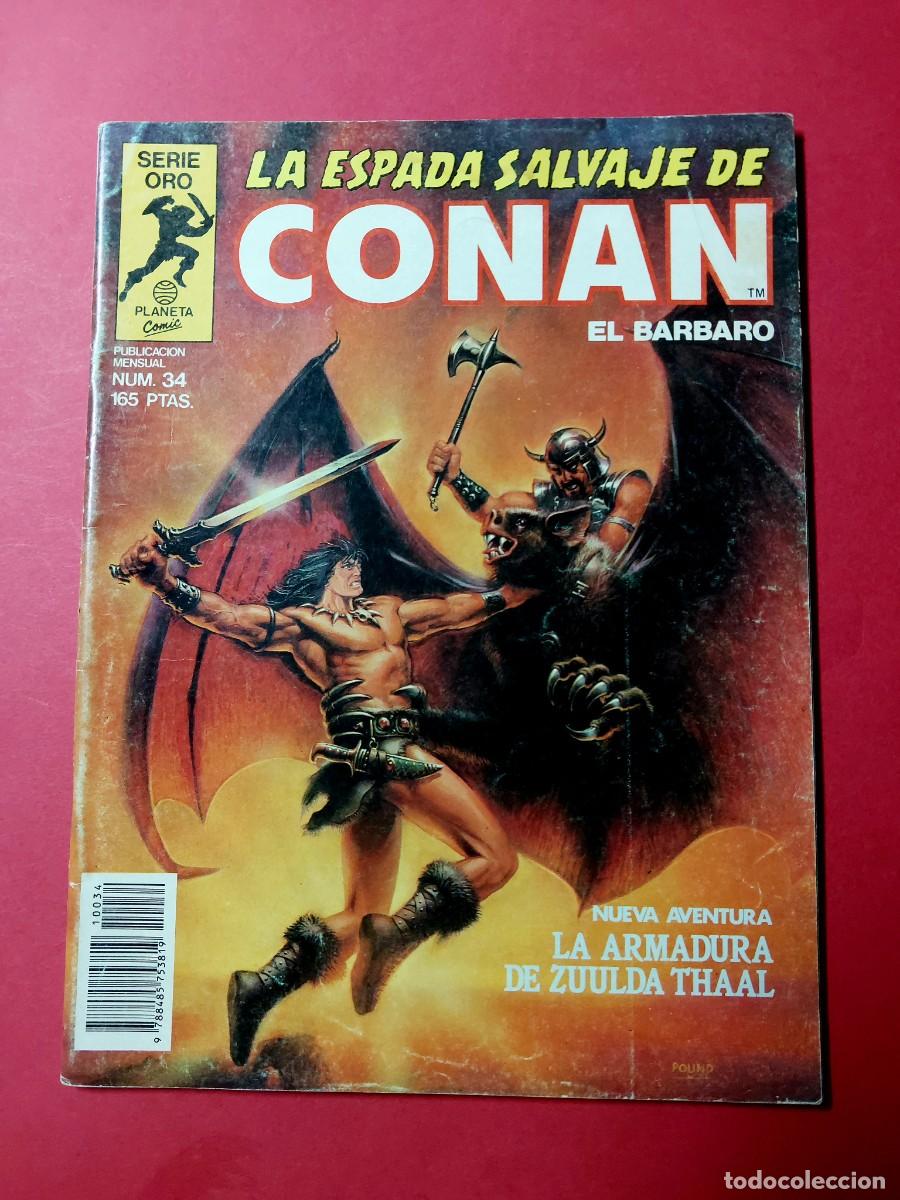Tebeos: La Espada Salvaje de Conan Serie Oro N&ordm; 34 1982 C-B - Foto 1