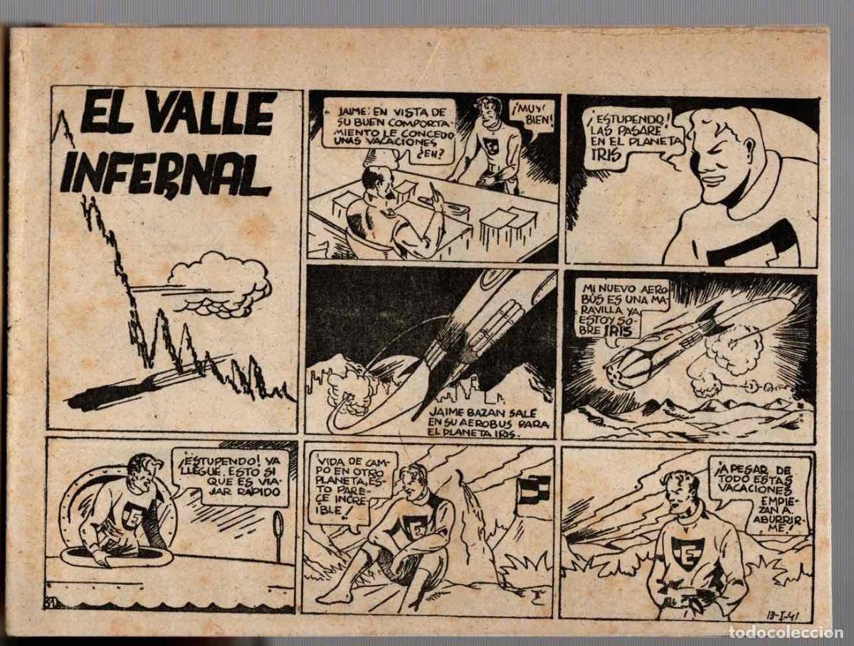 Tebeos: ELVALLE INFERNAL JAIME BAZAN, N&ordm; 2. COLECCION LA RISA. ORIGINAL, MARCO - Foto 2