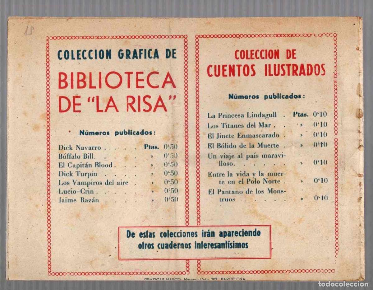 Tebeos: ELVALLE INFERNAL JAIME BAZAN, N&ordm; 2. COLECCION LA RISA. ORIGINAL, MARCO - Foto 3