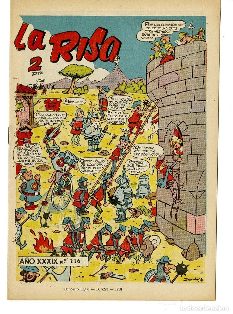 Tebeos: La Risa / A&ntilde;o XXXIX / 1958 / N.216 (A7) - Foto 1