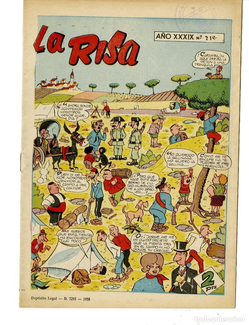 Tebeos: La Risa / A&ntilde;o XXXIX / 1958 / N.219 (A7) - Foto 1