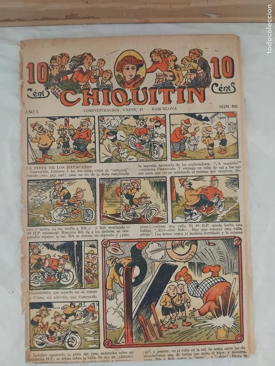 Tebeos: CHIQUITIN N&ordm; 508. EDITORIAL MARCO 1924. - Foto 1