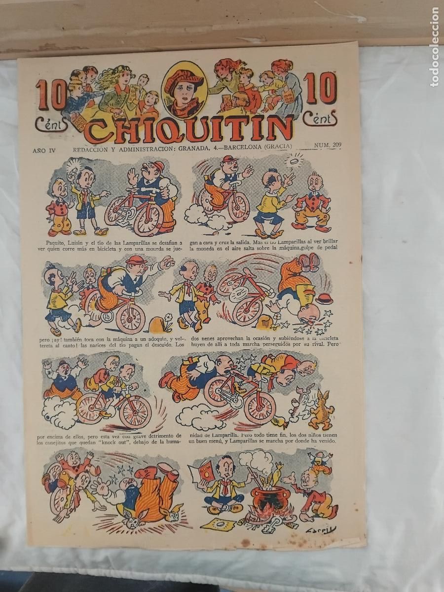 Tebeos: CHIQUITIN N&ordm; 209. EDITORIAL MARCO 1924. - Foto 1