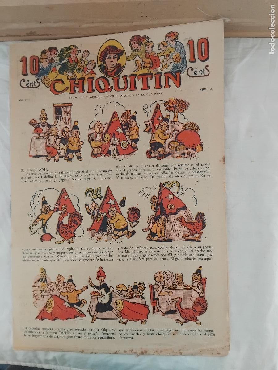 Tebeos: CHIQUITIN N&ordm; 196. EDITORIAL MARCO 1924. - Foto 1