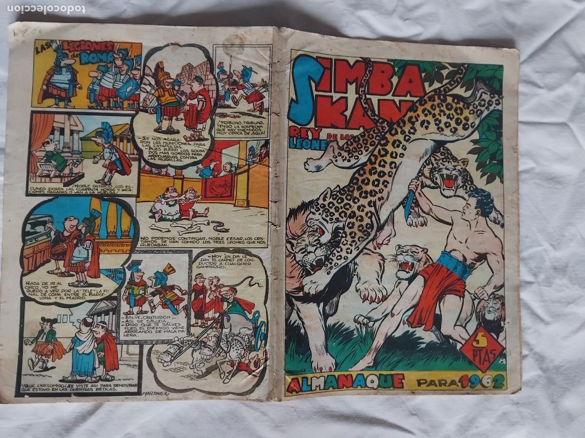 Tebeos: SIMBA KAN. ALMANAQUE PARA 1962. MARCO. ORIGINAL. - Foto 1