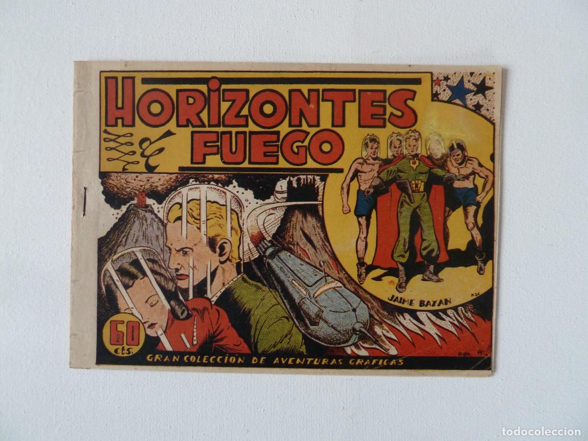 BDs: JAIME BAZAN N&ordm; 9 HORIZONTES DE FUEGO, GRAN COLECCION AVENTURAS GRAFICAS MARCO 1941 ORIGINAL