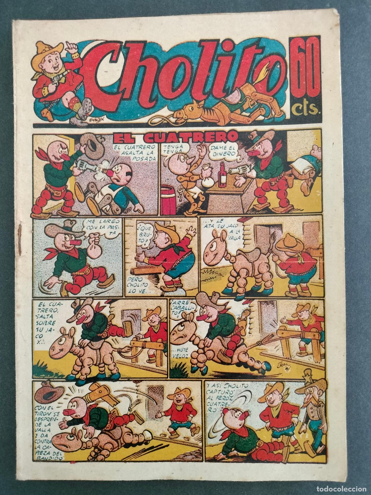 Tebeos: CHOLITO N&ordm; 7 ORIGINAL DE EPOCA EDITORIAL MARCO 1947 BUEN ESTADO!!!