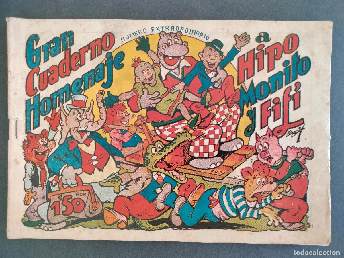 Tebeos: GRAN CUADERNO HOMENAJE A PIPO MONITO Y FIFI NUMERO EXTRAORDINARIO EDITORIAL MARCO 1947 BUEN ESTADO!!