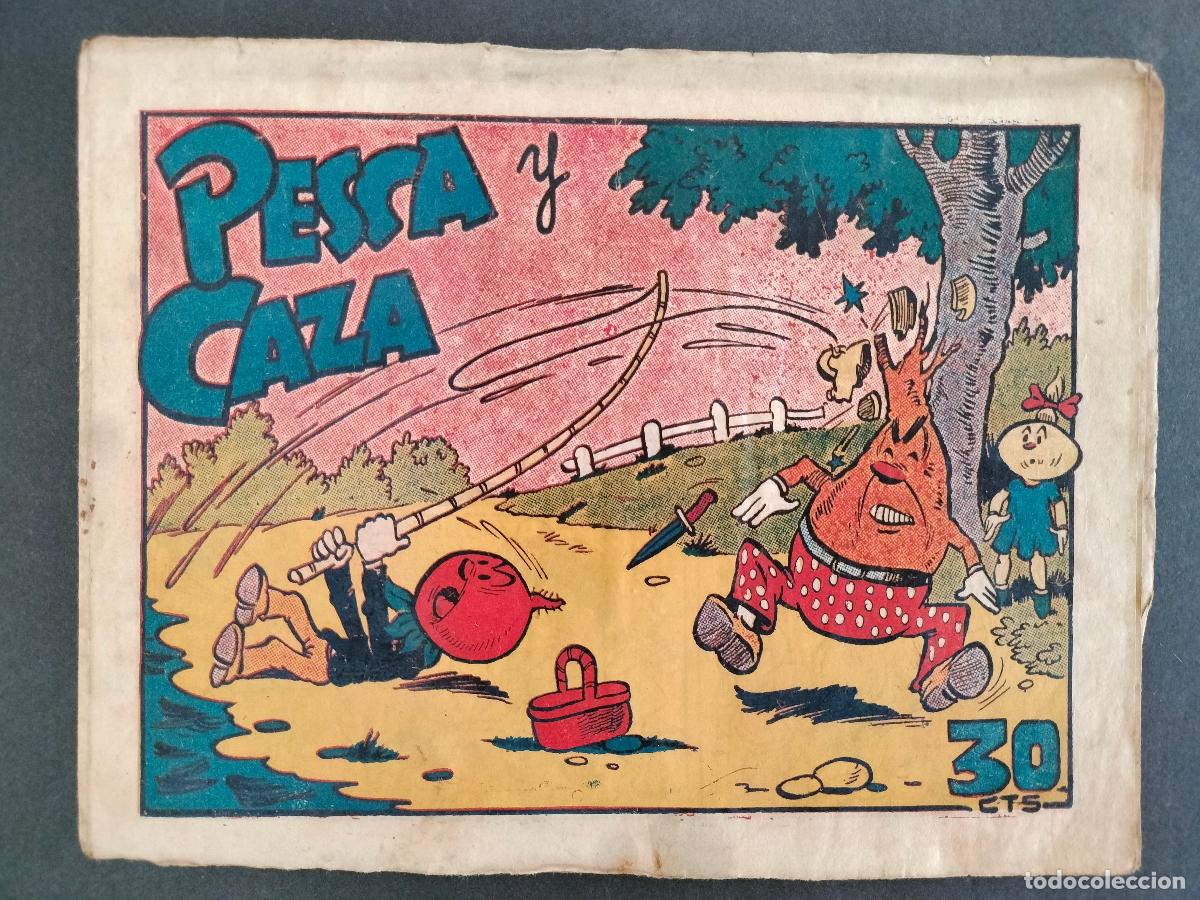 Tebeos: BIBLIOTECA INFANTIL RABANITO Y CEBOLLITA - PESCA Y CAZA - EDITORIAL MARCO A&Ntilde;OS 40 MUY RARO!!