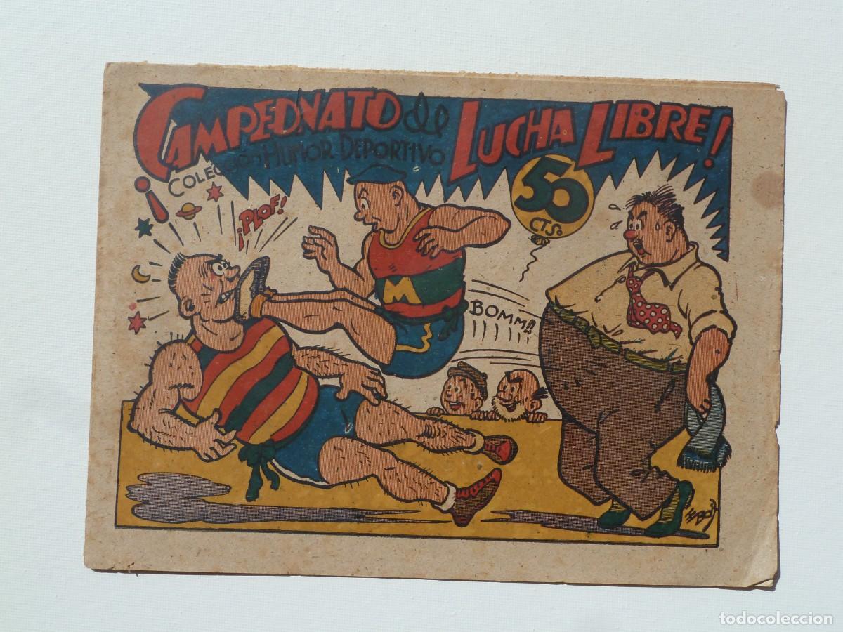 Comics: CAMPEONATO DE LUCHA LIBRE, HUMOR DEPORTIVO N&ordm; 5 ED. MARCO 1945 ORIGINAL MUY RARO