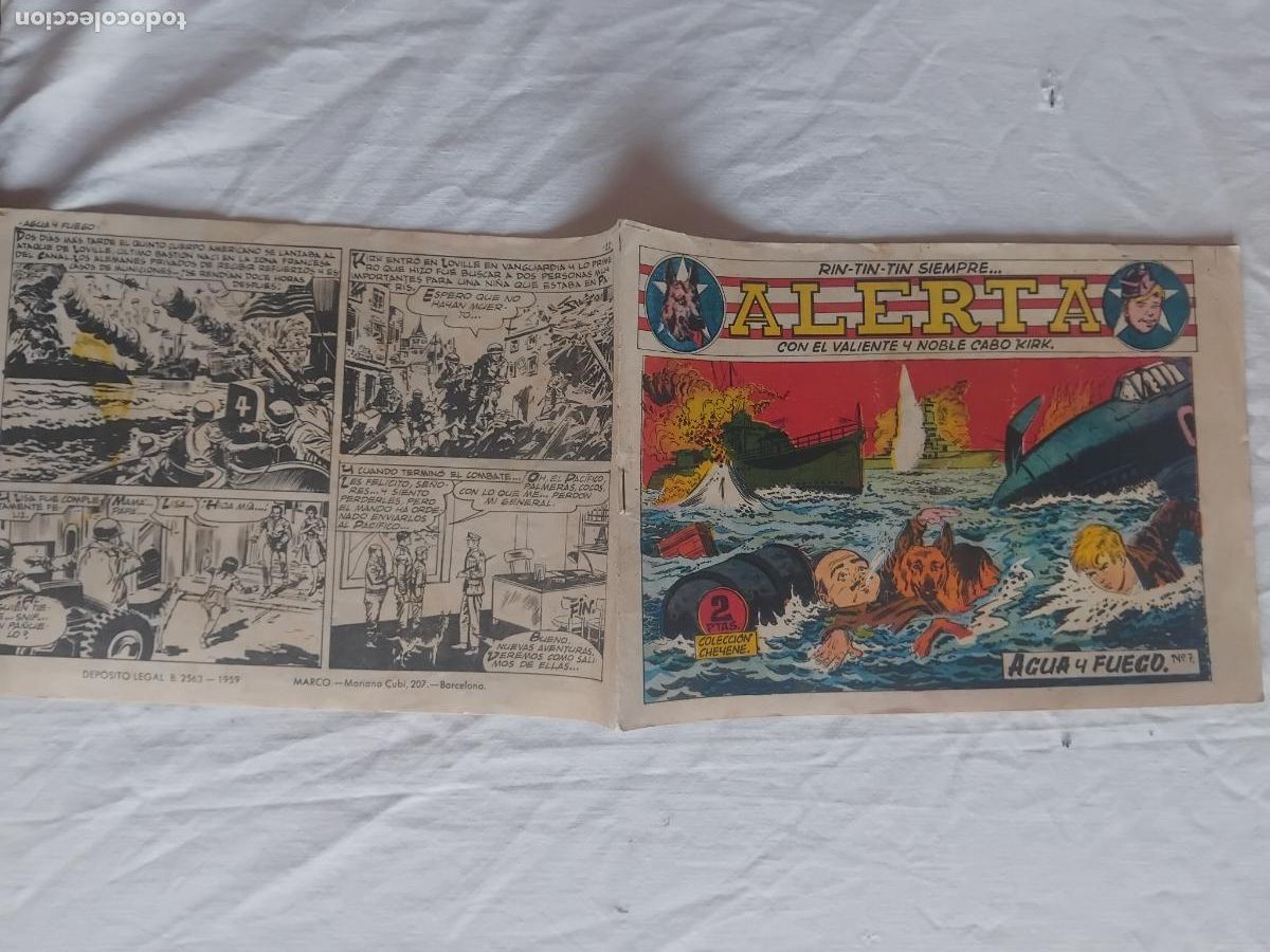 Tebeos: RIN TIN TIN SIEMPRE ALERTA N&ordm; 7. AGUA Y FUEGO. . EDITORIAL MARCO 1963. ORIGINAL.