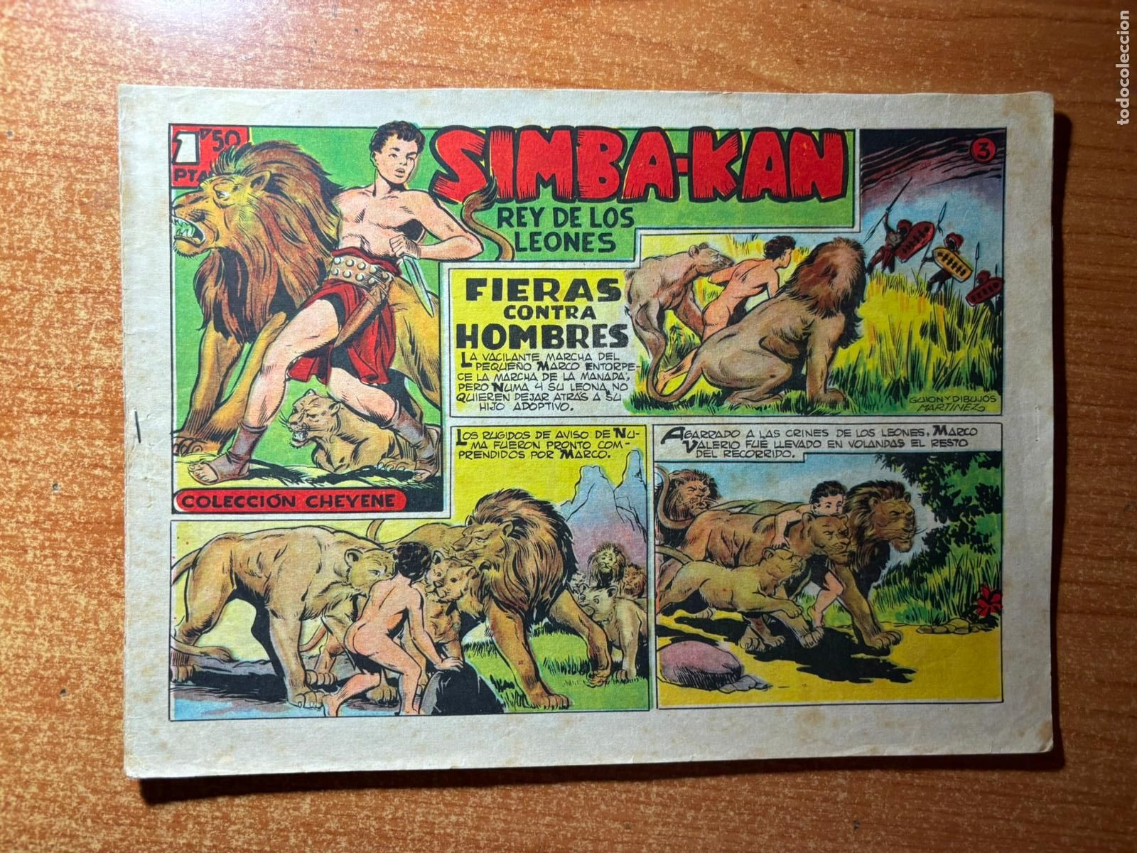 Tebeos: SIMBA KAN N&ordm; 3 EDITORIAL MARCO ORIGINAL 1961
