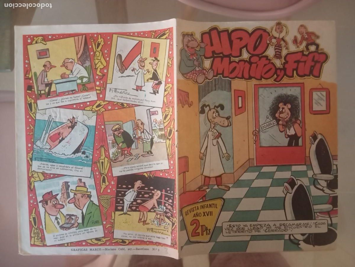 BDs: HIPO MONITO Y FIFI NUMERO 3 DE 2 PTAS PORTADA IBA&Ntilde;EZ MUY RARO BUEN ESTADO
