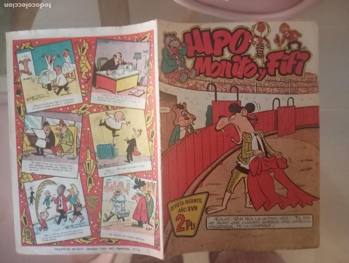 BDs: HIPO MONITO Y FIFI NUMERO 4 DE 2 PTAS PORTADA IBA&Ntilde;EZ MUY RARO BUEN ESTADO