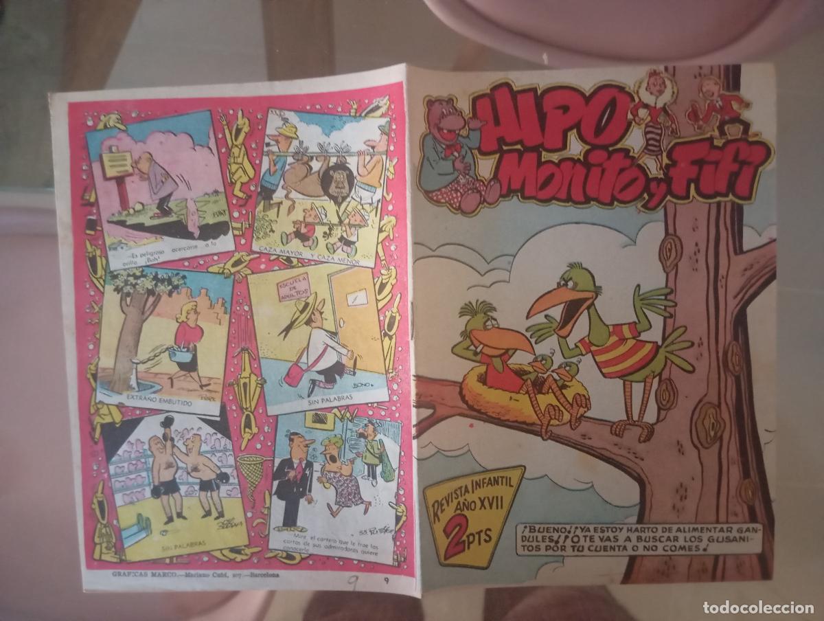 BDs: HIPO MONITO Y FIFI NUMERO 9 DE 2 PTAS PORTADA IBA&Ntilde;EZ MUY RARO BUEN ESTADO