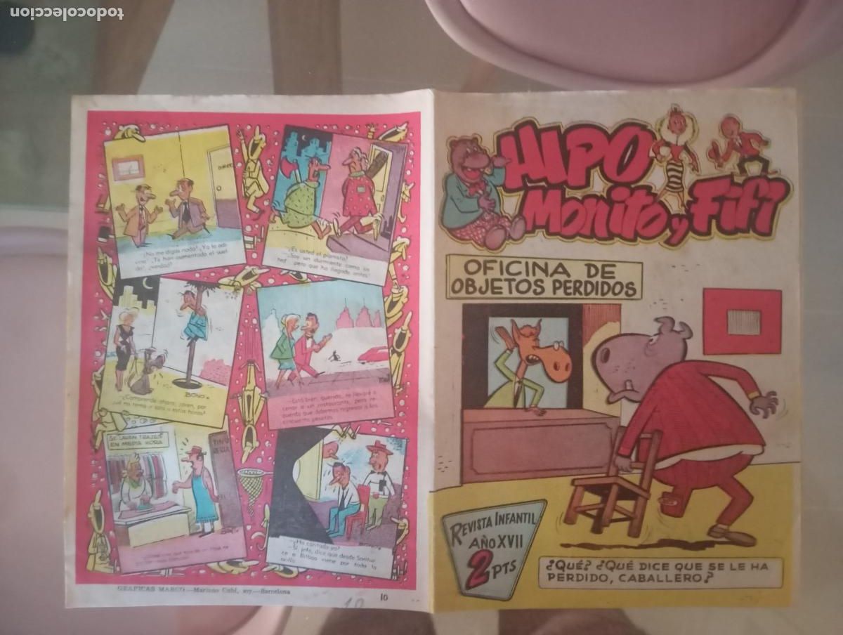 BDs: HIPO MONITO Y FIFI NUMERO 10 DE 2 PTAS PORTADA IBA&Ntilde;EZ MUY RARO BUEN ESTADO