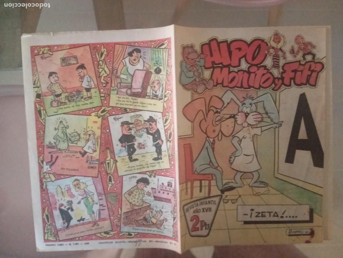 Tebeos: HIPO MONITO Y FIFI NUMERO 17 DE 2 PTAS PORTADA BONO MUY RARO BUEN ESTADO