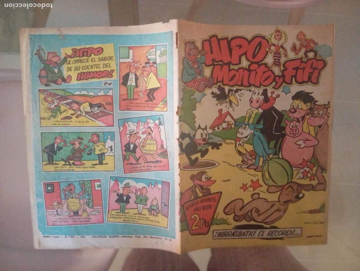 BDs: HIPO MONITO Y FIFI NUMERO 19 DE 2 PTAS PORTADA MARTINEZ MUY RARO BUEN ESTADO