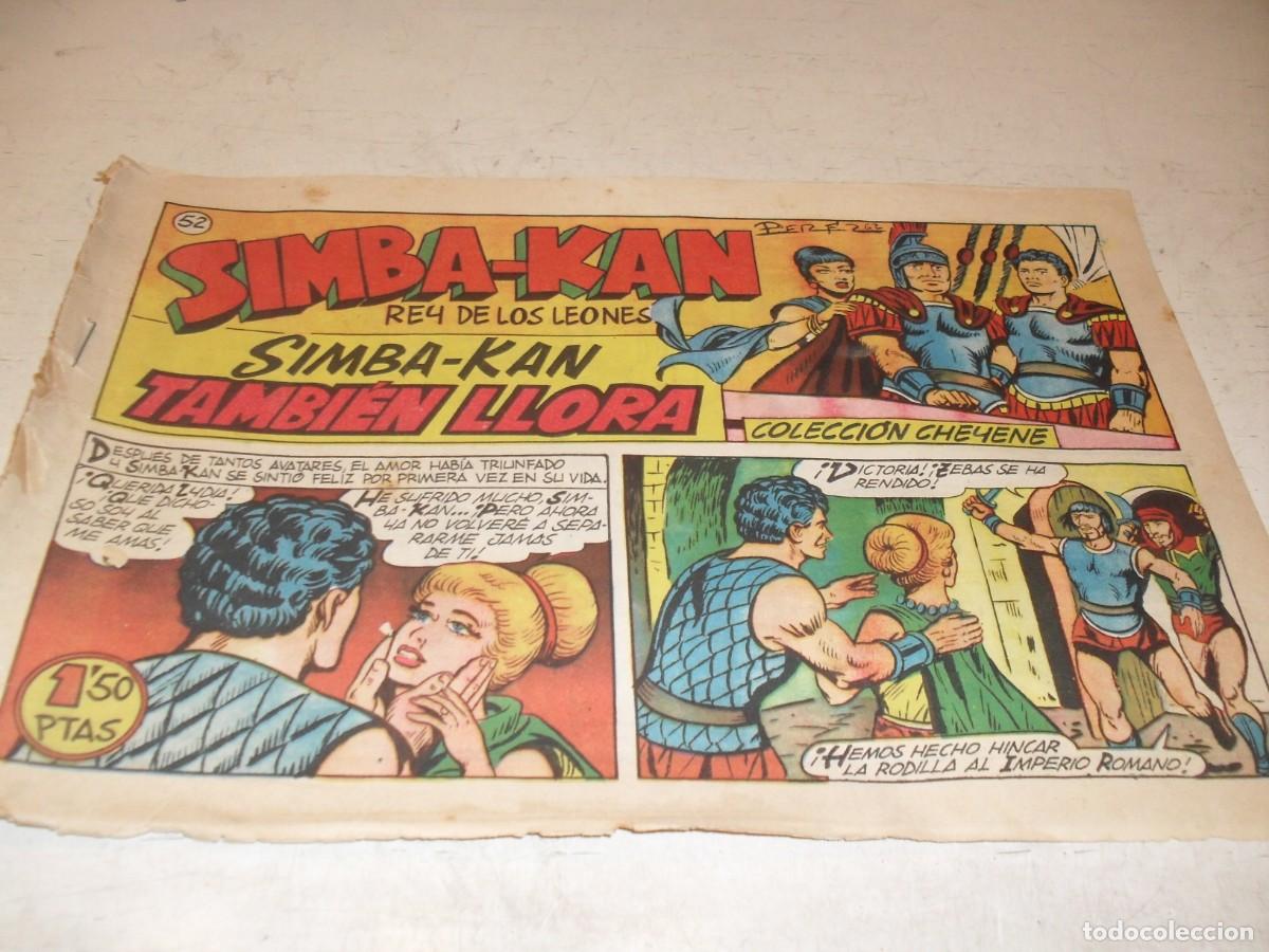 Tebeos: (ORIGINAL)SIMBA-KAN,REY DE LOS LEONES N&ordm; 52,SIMBA KAN TAMBIEN LLORA,DE 60.EDITA MARCO,1961