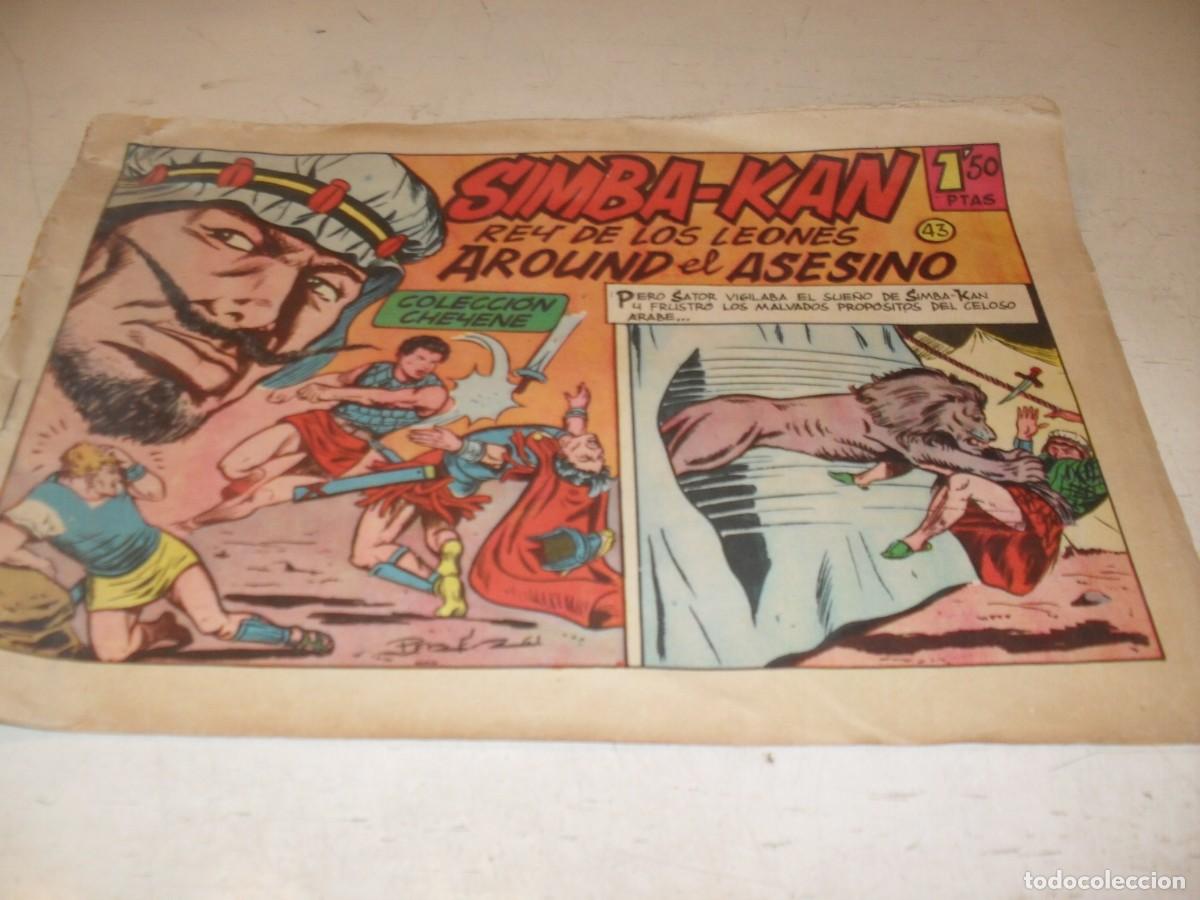 Tebeos: (ORIGINAL)SIMBA-KAN,REY DE LOS LEONES N&ordm; 43,AROUND EL ASESINO,DE 60.EDITA MARCO,1961