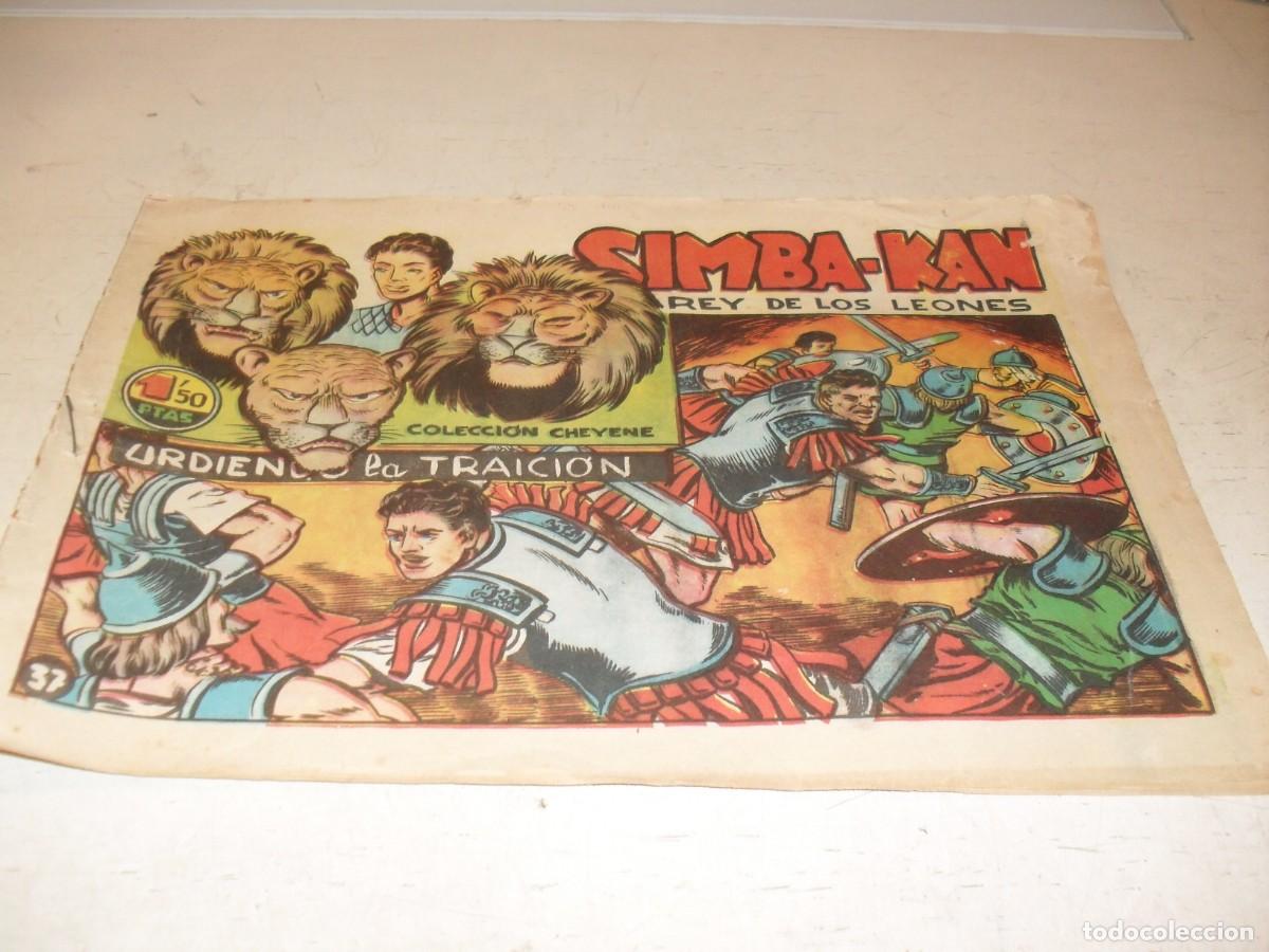 Tebeos: (ORIGINAL)SIMBA-KAN,REY DE LOS LEONES N&ordm; 37,URDIENDO LA TRAICION,DE 60.EDITA MARCO,1961