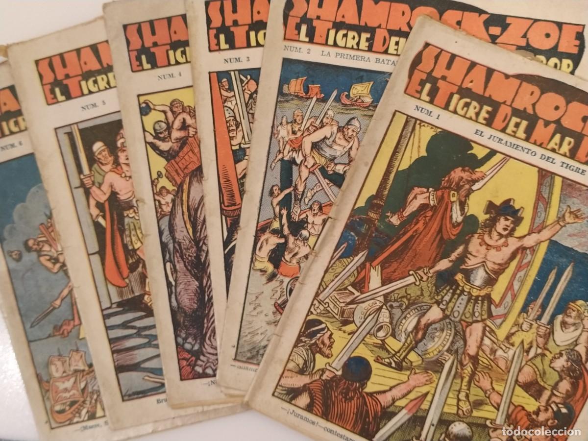 Tebeos: SHAMROCK ZOE EL TIGRE DEL MAR DEL TERROR - COLECCION COMPLETA 6 COMICS ANTIGUOS - EDICIONES MARCO