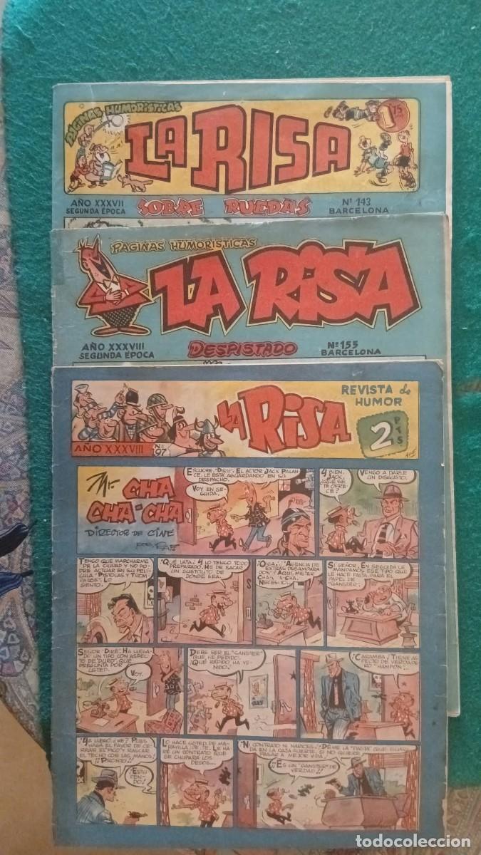 Tebeos: La risa lote de tres numeros 143, 155 y 197. Bolsa JJ