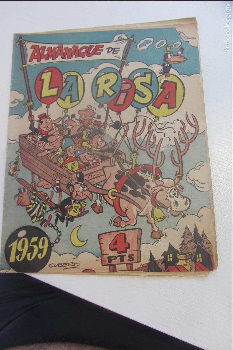 Tebeos: DIF&Iacute;CIL ALMANAQUE DE LA RISA 1959 ORIGINAL 4 PESETAS MARCO ARX125