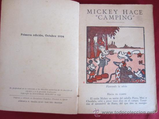 Tebeos: MICKEY HACE CAMPING - PRIMERA EDICION - 1934 - Foto 2
