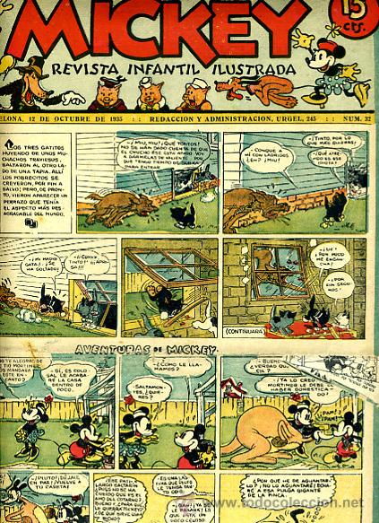 Tebeos: MICKEY , N&ordm; 32 , MOLINO , 4 HOJAS ,   ORIGINAL, J - Foto 1