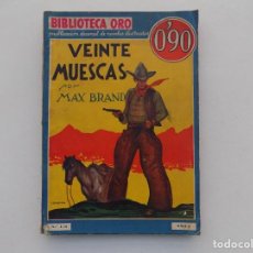 Tebeos: LIBRERIA GHOTICA.MAX BRAND. VEINTE MUESCAS. 1934. BIBLIOTECA ORO. FOLIO. ILUSTRADO. NÚM. 1-6. Lote 338504168