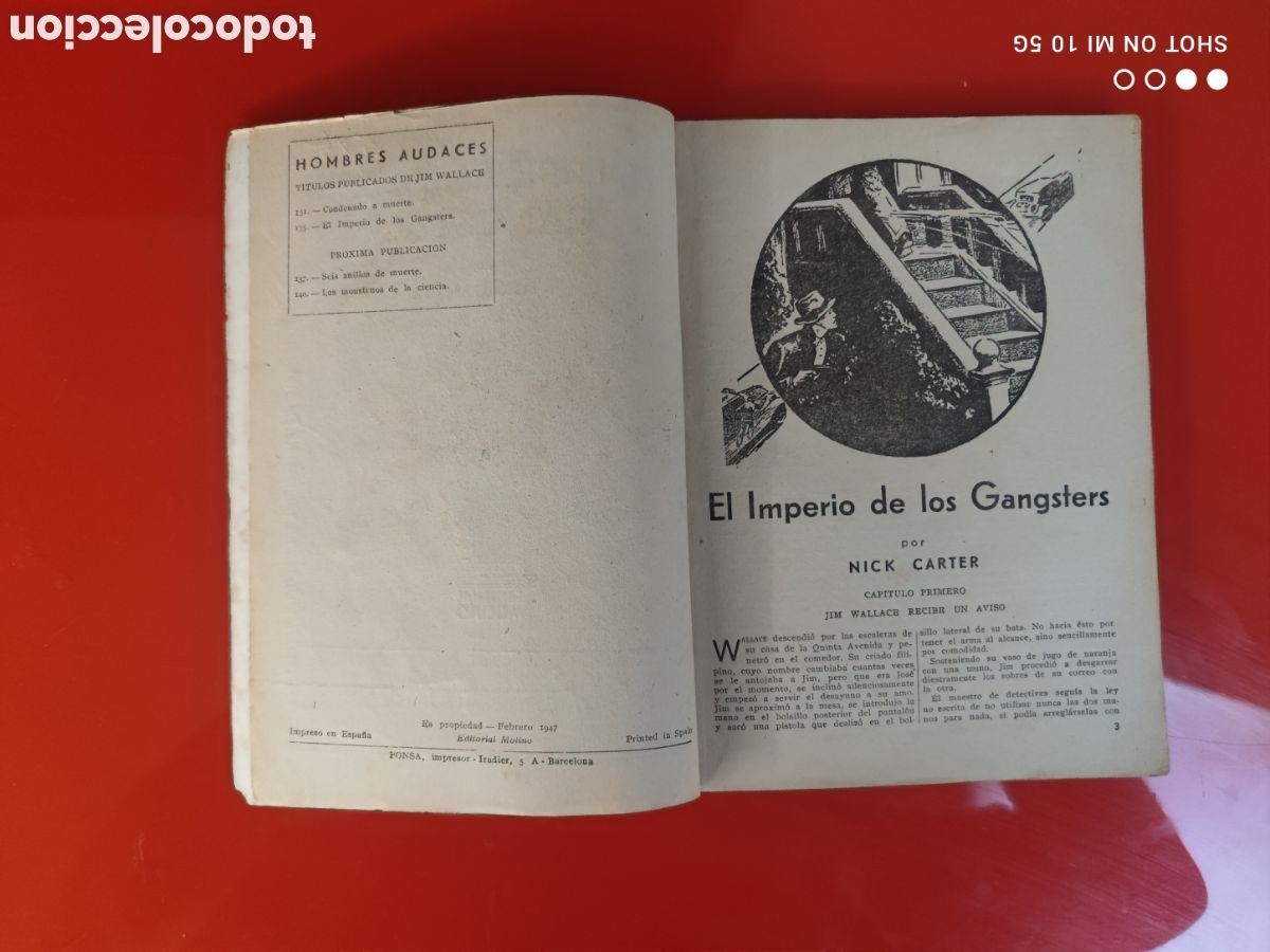 Tebeos: &rdquo;EL IMPERIO DE LOS GANGSTERS&rdquo;JIM WALLACE,( MOLINO 1947) - Foto 5
