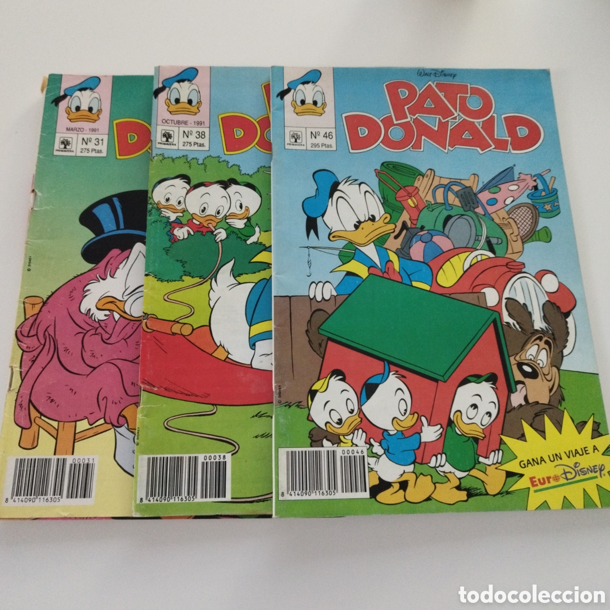 Tebeos: PATO DONALD / # 31 - 38 - 46 / WALT DISNEY / ED. PRIMAVERA