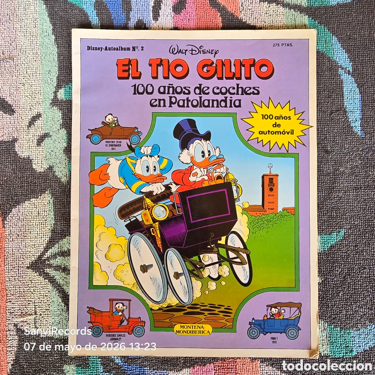 Tebeos: DISNEY AUTOALBUM 2: EL TIO GILITO, 100 A&Ntilde;OS DE COCHES EN PATOLANDIA (WALT DISNEY, MONTENA)