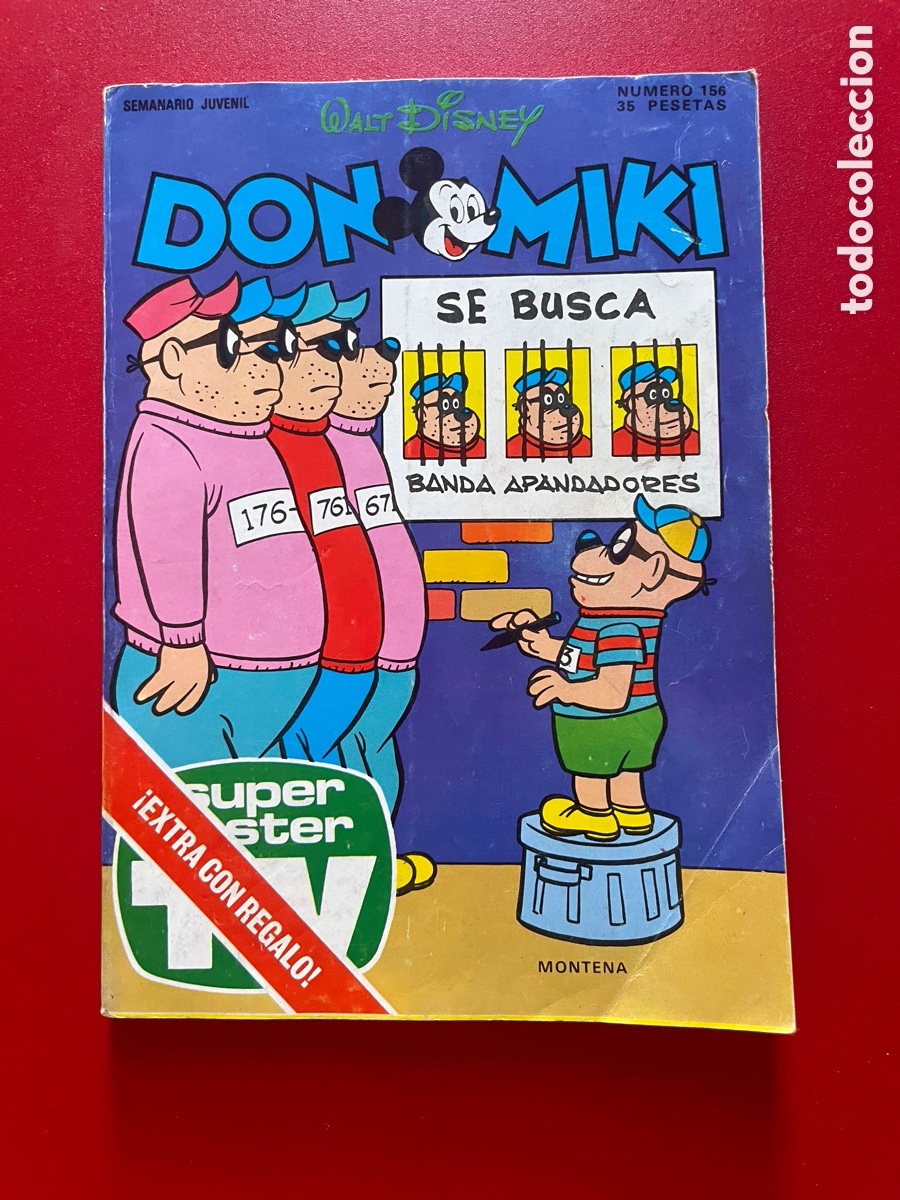 Tebeos: Don Miki. N&uacute;mero 156. Montena. Walt Disney. N&uacute;mero extra con regalo.