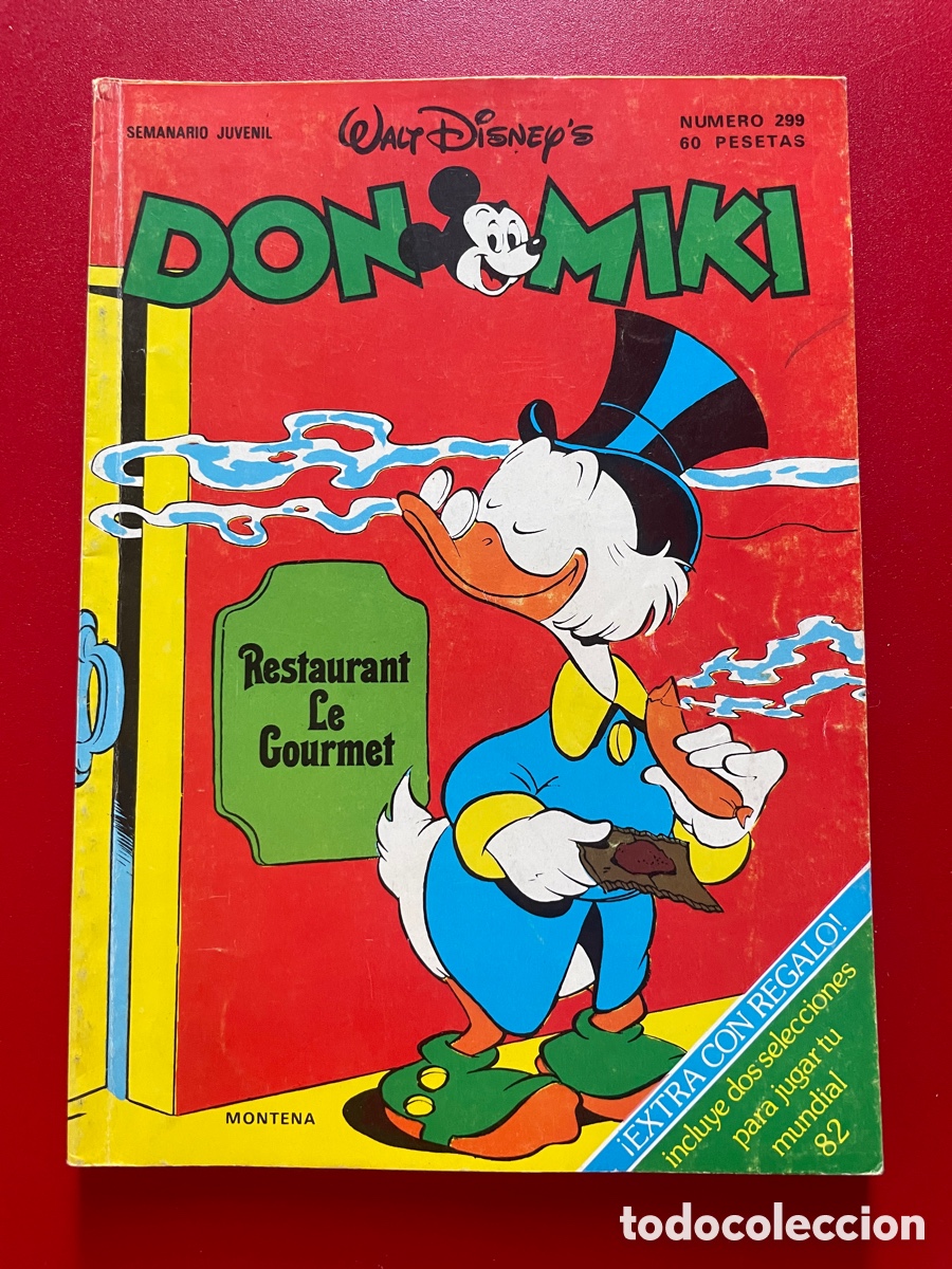 Tebeos: Don Miki. N&uacute;mero 299. Walt Disney. Mundial 1982. F&uacute;tbol. Futbolista recortables.